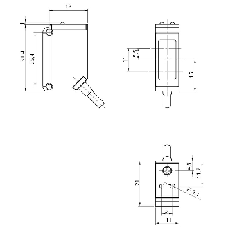 Cellule Directe PNP P=1m LR NO+NF Inox 316L Câble 2m - QFR8/BP-1A-Lire la description