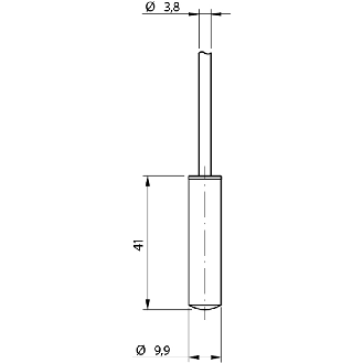 Cellule Barrage (E) AMPLI P=75m IR Ø10x41mm PC Câble 5m PVC - DGE/01-0A-Lire la description