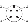 Cellule EAP PNP P=300mm PinPoint LO/DO / M12 4P - HTB18-P4A2ABS02