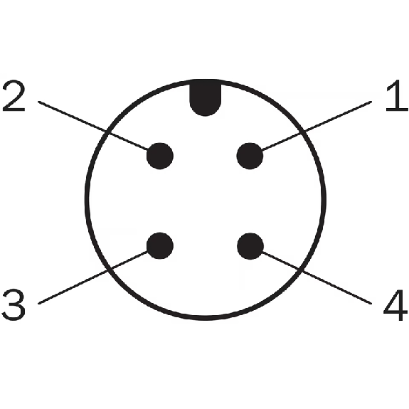Cellule EAP PNP P=300mm PinPoint LO/DO / M12 4P - HTB18-P4A2ABS02-Lire la description