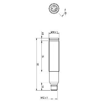 Cellule Directe PNP/NPN P=400mm IR NO/NF M18 Laiton Axial M12 4P - MS6/00-1E-Lire la description
