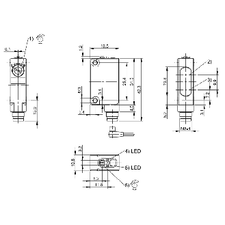 Cellule Directe PNP P=1m IR LO/DO NO/NF / M08 4P - BOS R090K-PU-ID11-S75 (BOS02AF)-Lire la description
