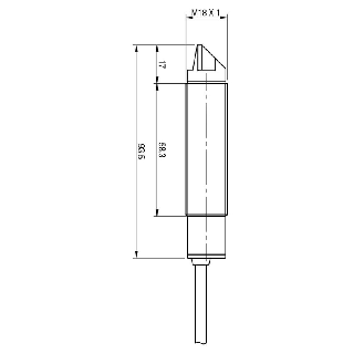Cellule Barrage (E) P=50m Laser M18 Métal Radial Câble 2m - FALH/X0-3A-Lire la description