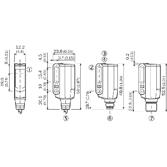 Cellule Barrage (E+R) PNP P=13m IR LO/DO M12 4P+C0.12m - WSE9M4-3P3410S02-Lire la description