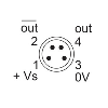 Cellule EAP PNP P=120mm qTeach PinPoint LO/DO / M08 4P+C0.2m PVC - O200.GP-PV1T.72NV/H006 (O200.GP-11212651)