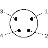Cellule EAP PNP P=400mm Pot. Laser LO / M08 4P+C0.4m PVC - GTB6L-P6211