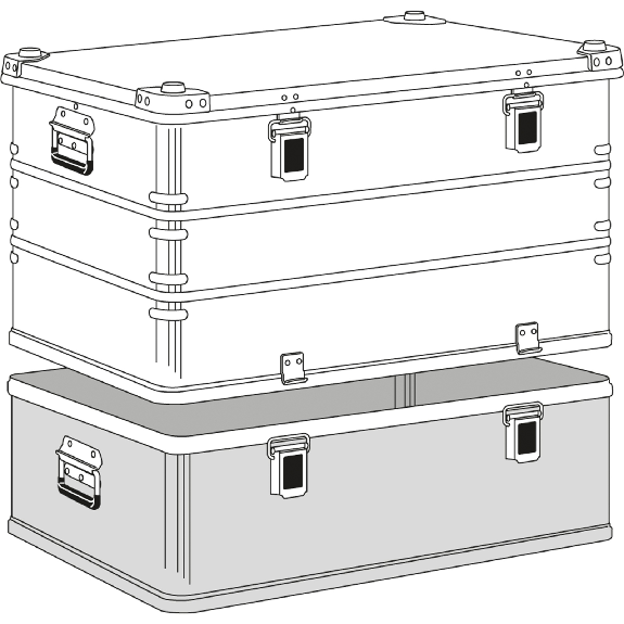 Zarges Transportkiste K470 Plus Unterteil 800x600x250mm 91l-Beschreibung lesen