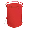 Rundbehälter RB 300, lackiert, Feuerrot