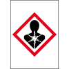 Gefahrensymbol Gesundheitsgefahr GHS 08, Folie, selbstklebend, 26x37mm, 10/Bogen, GHS-Verordnung