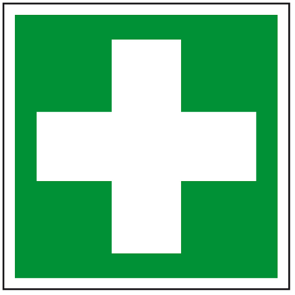 Rettungszeichen Erste Hilfe,ASR/ISO,Folie,selbstklebend,150x150mm-Beschreibung lesen