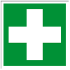 Rettungszeichen Erste Hilfe,ASR/ISO,Folie,selbstklebend,150x150mm