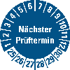 Prüfplakette Nächster Prüftermin 25-30,blau,Folie,selbstklebend,Ø20mm,500/Rolle Prüfplakette Nächster Prüftermin 25-30,blau,Folie,selbstklebend,Ø20mm,500/Rolle