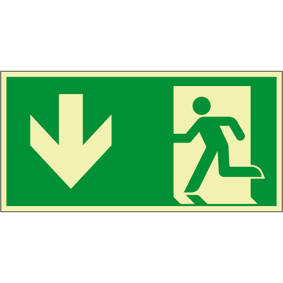 PERMALIGHT power langnachleuchtend XXL-Rettungszeichen Notausgang, ASR/ISO, Alu-Verbund, 1200x600mm-Beschreibung lesen
