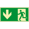 PERMALIGHT power langnachleuchtend XXL-Rettungszeichen Notausgang, ASR/ISO, Alu-Verbund, 1200x600mm