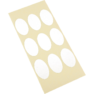 Etikett, oval, beschriftbar, weiß, Haftpapier, ablösbar, 50x30mm, 9/Bogen-Beschreibung lesen