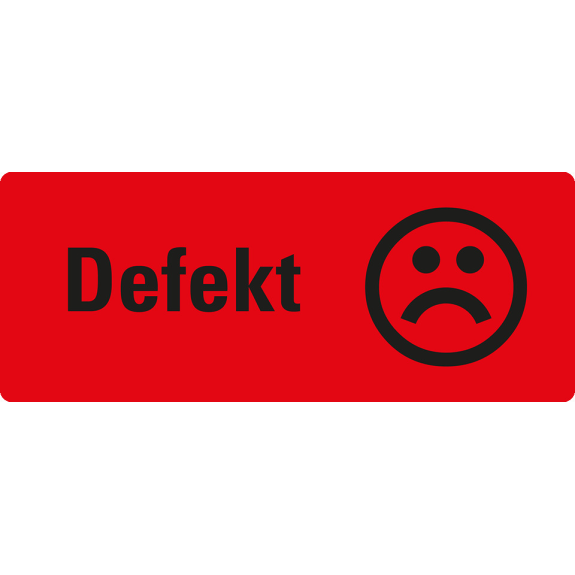 Organisationsetikett Defekt, mit Pikto, rot, Haftpapier, ablösbar, 50x20mm, 500/Rolle Organisationsetikett Defekt, mit Pikto, rot, Haftpapier, ablösbar, 50x20mm, 500/Rolle-Beschreibung lesen