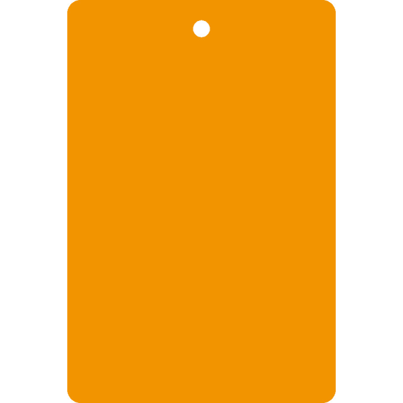 Kollianhänger, zum Selbstbeschriften, orange, Kunststoff, 1 Stanzloch, 64x120mm, 500/VE-Beschreibung lesen