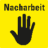 Organisationsetikett Nacharbeit, gelb, Haftpapier, ablösbar, 17x17mm, 500/Rolle