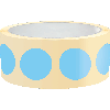 Markierungspunkt, blanko, hellblau, Haftpapier, ablösbar, Ø 37mm, 500/Rolle