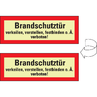 PERMALIGHT power langnachleuchtend Feuerwehrschild Brandschutztür verkeilen..., DS, Folie, 210x74mm-Beschreibung lesen