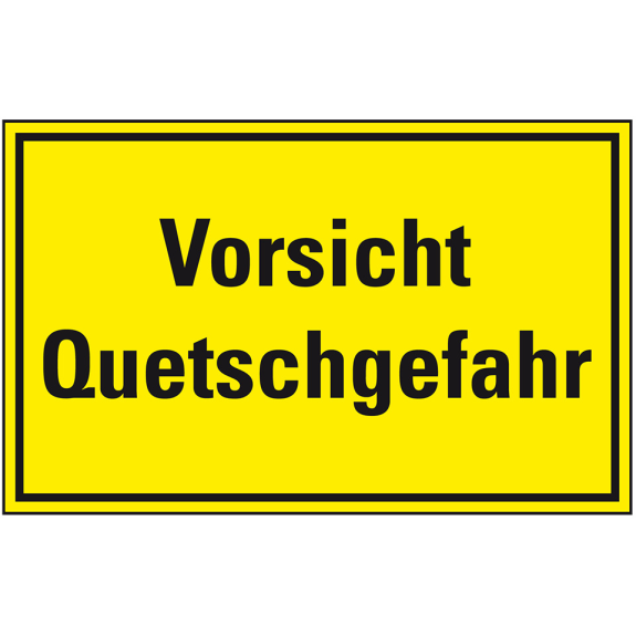Hinweisschild Vorsicht Quetschgefahr, Kunststoff, 300x200mm Hinweisschild Vorsicht Quetschgefahr, Kunststoff, 300x200mm-Beschreibung lesen