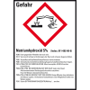 GHS-Etikett Natriumhydroxid 5%, GefStoffV/GHS/CLP, Folie, 74x52mm, 10/Bogen GHS-Etikett Natriumhydroxid 5%, GefStoffV/GHS/CLP, Folie, 74x52mm, 10/Bogen