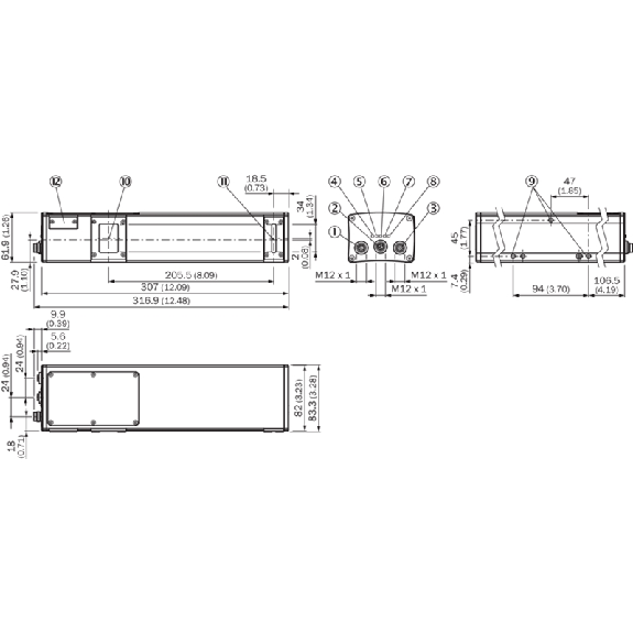 Vision industrielle 3D, 291 ... 1.091 mm - V3T13P-MR62A8S50 Vision industrielle 3D, 291 ... 1.091 mm - V3T13P-MR62A8S50-Lire la description