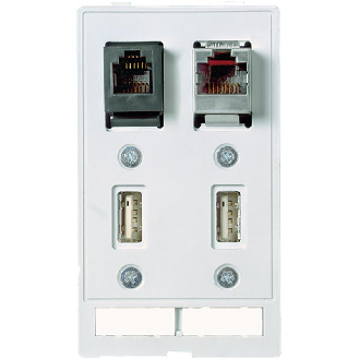 Module simple MSDD 1x RJ45 + 1x RJ12 + 2x USB-A - 4000-68000-0910000 | MSDD-Lire la description