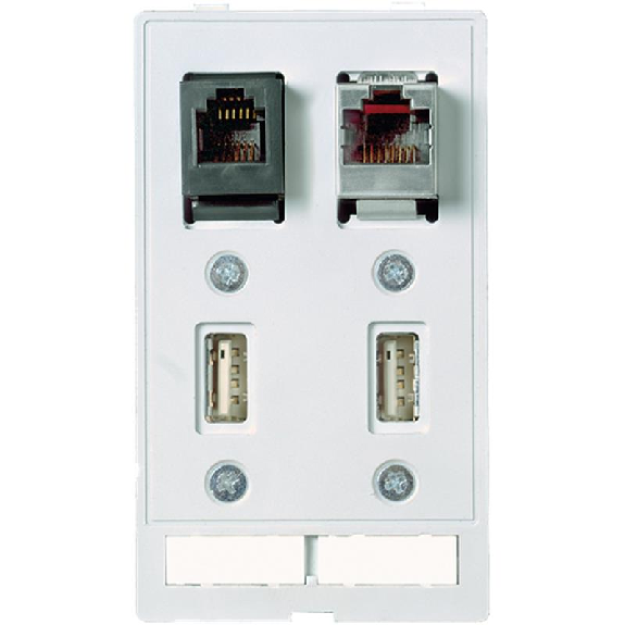 Module simple MSDD 1x RJ45 + 1x RJ12 + 2x USB-A - 4000-68000-0910000 | MSDD-Lire la description
