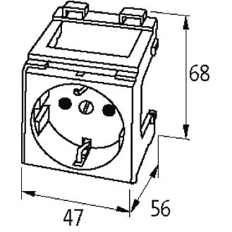 Module MSVD Prise de courant Chine pour RAIL DIN - 4000-72000-3250000-Lire la description