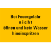 Warn-Kombischild Bei Feuergefahr nicht öffnen und, RoHS konform, Folie, 200x120mm Warn-Kombischild Bei Feuergefahr nicht öffnen und, RoHS konform, Folie, 200x120mm