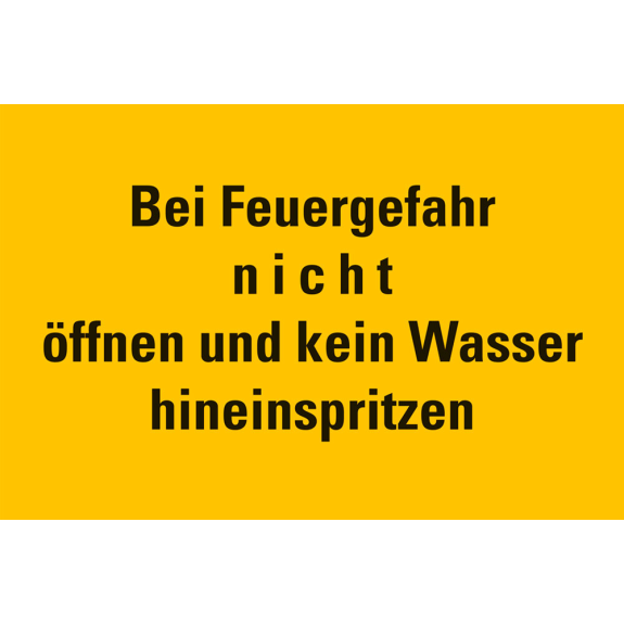 Warn-Kombischild Bei Feuergefahr nicht öffnen und, RoHS konform, Folie, 200x120mm Warn-Kombischild Bei Feuergefahr nicht öffnen und, RoHS konform, Folie, 200x120mm-Beschreibung lesen