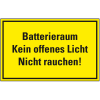 Hinweisschild Batterieraum - Kein offenes Licht, Nicht..., Kunststoff, 200x300mm