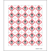 Minisymbol GHS 03 Entzündende Stoffe, Folie, selbstklebend, 20x20mm, 30/Bogen