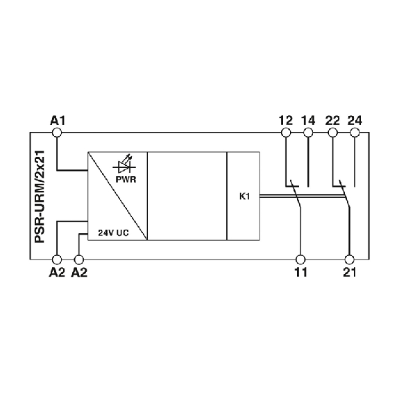 Relais de couplage sécurisé SPDT à guidage forcé, 24VAC/DC - PSR-SCF- 24UC/URM/2X21 Relais de couplage sécurisé SPDT à guidage forcé, 24VAC/DC - PSR-SCF- 24UC/URM/2X21-Lire la description
