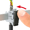 Support isolant avec vis de fixation, barre collectrice 3x10mm, gris - AB/SS-M