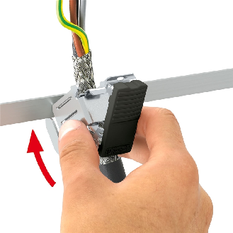 Support isolant avec vis de fixation, barre collectrice 3x10mm, gris - AB/SS-M-Lire la description