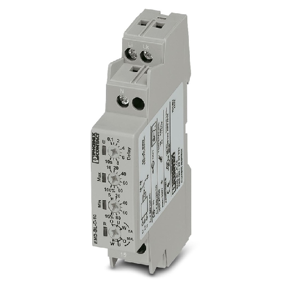 Relais de contrôle surintensité/sous-intensité 1PH 0-5A ou 0-10A AC - EMD-BL-C-10 Relais de contrôle surintensité/sous-intensité 1PH 0-5A ou 0-10A AC - EMD-BL-C-10-Lire la description
