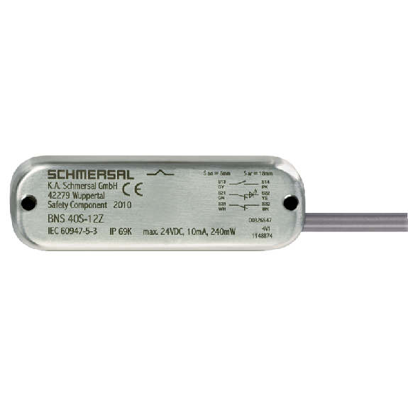 Int.de séc. magnétique codé (sans act.) 1NO+2NF Inox, C10m - BNS 40S-12Z 10,0M Int.de séc. magnétique codé (sans act.) 1NO+2NF Inox, C10m - BNS 40S-12Z 10,0M-Lire la description