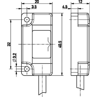 Int.de sécurité magnétique Ex 1NF+1NO, câble 5m - 1187202 | Ex HS Si 4 1Ö/1S - 5m-Lire la description