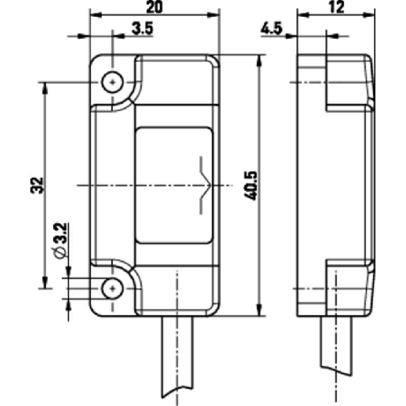 Int.de sécurité magnétique Ex 1NF+1NO, câble 5m - 1187202 | Ex HS Si 4 1Ö/1S - 5m-Lire la description
