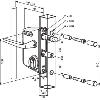 Serrure LAKQ  - Finition: laquée arnt | Profil: 60 à 80 mm