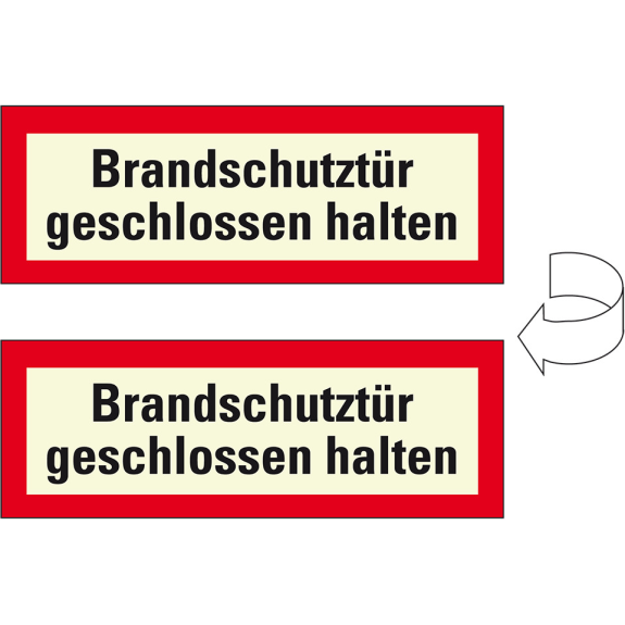 PERMALIGHT plus langnachleuchtend Feuerwehrschild Brandschutztür geschl..., doppelseitig, Folie, 210x74mm, DIN 4066 PERMALIGHT plus langnachleuchtend Feuerwehrschild Brandschutztür geschl..., doppelseitig, Folie, 210x74mm, DIN 4066-Beschreibung lesen