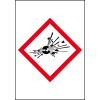 Gefahrensymbol Expl. Bombe GHS 01, Folie, selbstklebend, 12x17mm, 10/Bogen, GHS-Verordnung