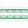 Inventaretikett Eigentum, grün, Dokumentenfolie mit Spezialkleber, 50x25mm, 9/Bogen Inventaretikett Eigentum, grün, Dokumentenfolie mit Spezialkleber, 50x25mm, 9/Bogen