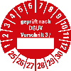 Prüfplakette,gepr.n.DGUV Vorschr.3,25-30,rot,Folie,selbstklebend,Ø 30mm,10/BOG Prüfplakette,gepr.n.DGUV Vorschr.3,25-30,rot,Folie,selbstklebend,Ø 30mm,10/BOG