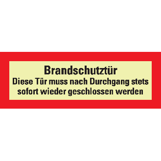 PERMALIGHT power langnachleuchtend Feuerwehrschild Brandschutztür Tür nach..., Folie, 210x74mm-Beschreibung lesen