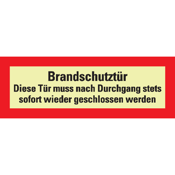 PERMALIGHT power langnachleuchtend Feuerwehrschild Brandschutztür Tür nach..., Folie, 210x74mm-Beschreibung lesen