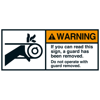 ANSI-Aufkleber WARNING If you can read this sign,UL anerk,Folie,70x160mm,2/Bogen-Beschreibung lesen