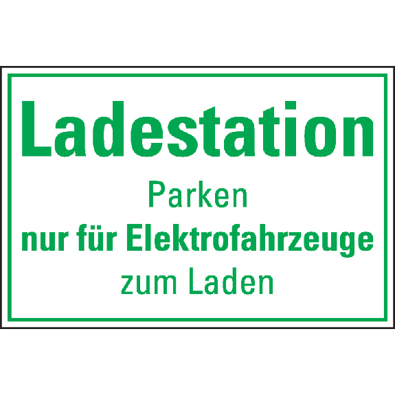 Hinweisschild Ladestation Elektrofahrzeug, Folie, selbstklebend, 300x200mm Hinweisschild Ladestation Elektrofahrzeug, Folie, selbstklebend, 300x200mm-Beschreibung lesen